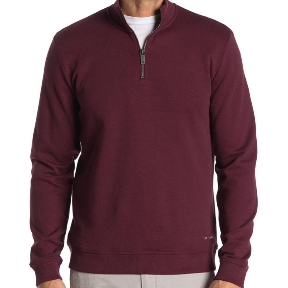 Ted Baker Quarter Zip Knit Sweater Pullover size 4